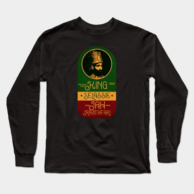 Selassie I Jah Vintage Label Long Sleeve T-Shirt by CTShirts